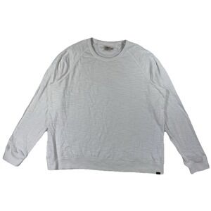 Faherty Slub Long Sleeve Crewneck Men's XXL White Cotton Outdoors Beach